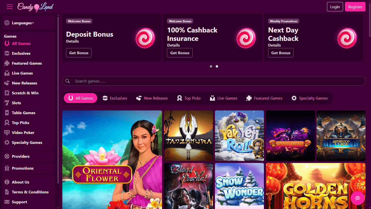 CandyLand Casino Desktop screenshot